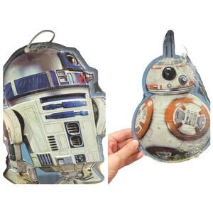Star Wars Set of 2 Metal Wall Hangers/Home Accents Open Roads Brand R2D2 BB8 NWT